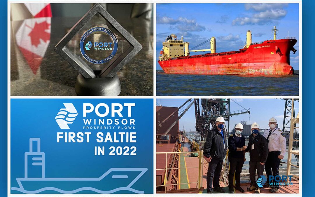 M/V Federal Katsura first saltie into Port Windsor, 2022